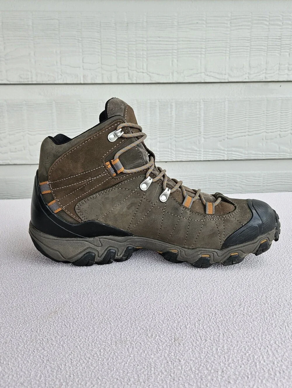 Oboz Bridger Hiking Boots Men SZ 12 WIDE Brown Sudan B-Dry Waterproof Hunting
